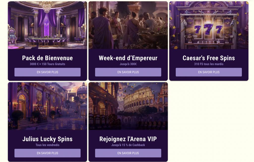 Testimonial du Casino Julius 2025 - Bonus d'environ 3 000 € + 150 FS